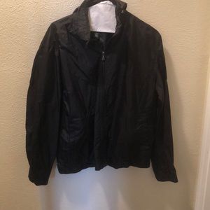 Black windbreaker jacket